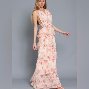 New, never worn Halter Tiered Maxi Dress size Large